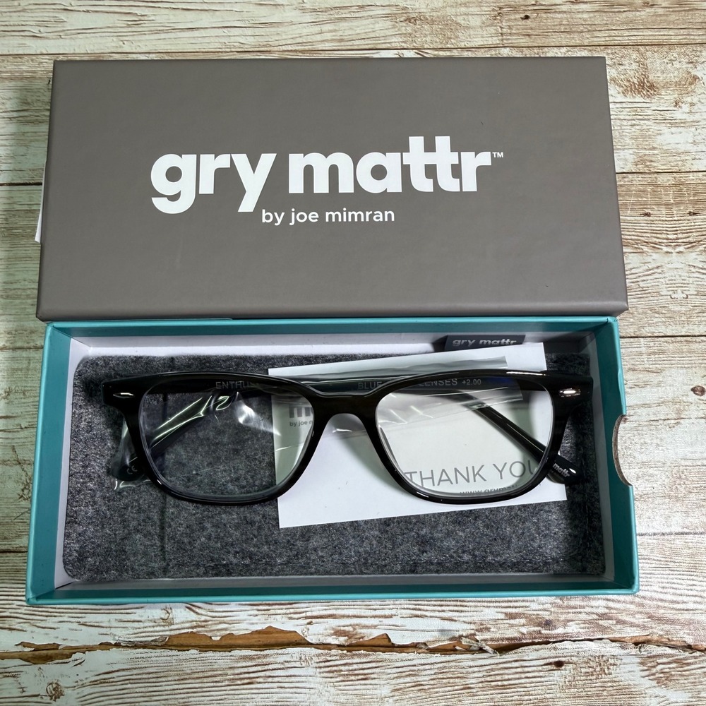 gry mattr‎ Blue Light Readers Unisex +2.00 Grey Enthusiast 650198GR20